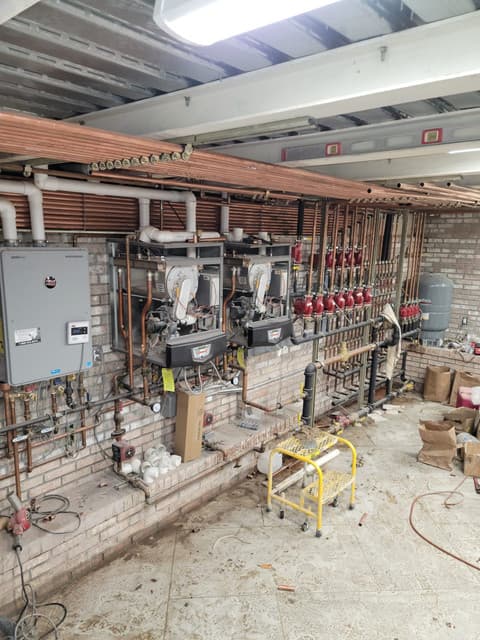 Commercial process piping installation